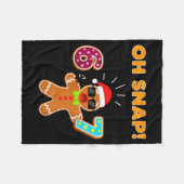 Oh Snap 67 Six Seven Meme Gingerbread Man Funny 67 Fleece Deken (Voorkant (Horizontaal))