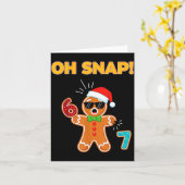 Oh Snap 67 Six Seven Meme Gingerbread Man Funny 67 Kaart (Gele Bloem)