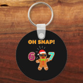 Oh Snap 67 Six Seven Meme Gingerbread Man Funny 67 Sleutelhanger (Voorkant)