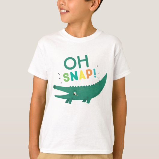 Oh Snap Alligator Crocodile Birthday Kinder T-shir T-shirt (Voorkant)