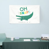 Oh Snap Alligator Crocodile Birthday party Banner (Beurs)