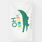 Oh Snap Alligator Crocodile Birthday party Banner (Verticaal)
