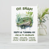 Oh Snap! Alligator, Crocodile verjaardagsfeestje Kaart (Staand voorkant)