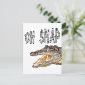 OH SNAP - Angry Gator Briefkaart (Staand voorkant)