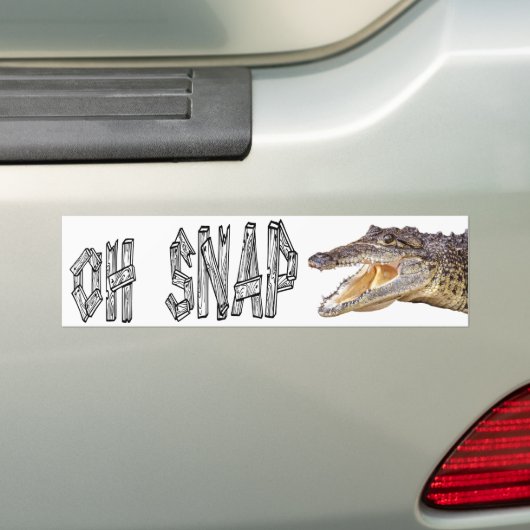 OH SNAP - Angry Gator Bumpersticker (Op auto)