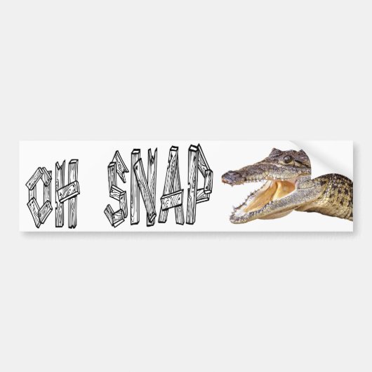OH SNAP - Angry Gator Bumpersticker (Voorkant)