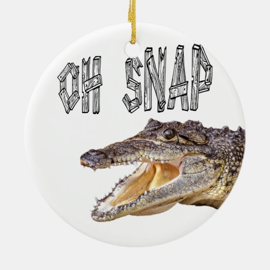 OH SNAP - Angry Gator Keramisch Ornament (Achterkant)