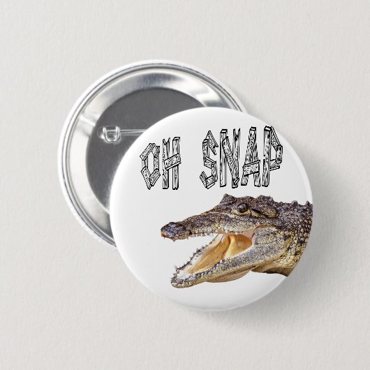 OH SNAP - Angry Gator Ronde Button 5,7 Cm (Voorkant /achterkant)