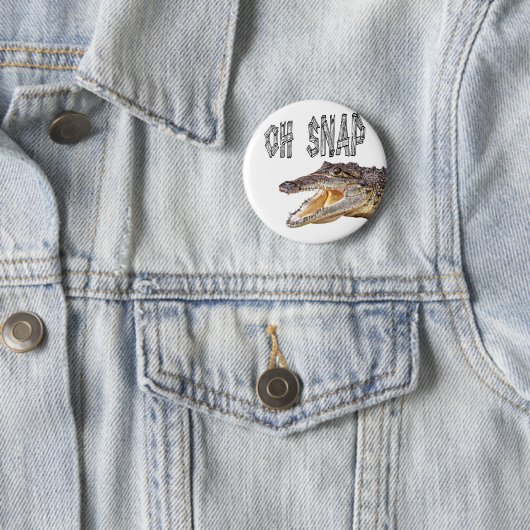 OH SNAP - Angry Gator Ronde Button 5,7 Cm (In situ)