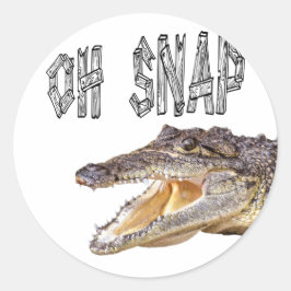 OH SNAP - Angry Gator Ronde Sticker