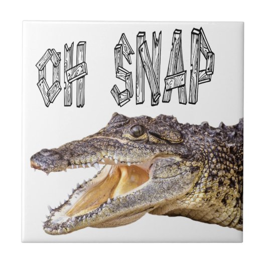 OH SNAP - Angry Gator Tegeltje (Voorkant)