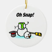 Oh Snap Broken Snowman Keramisch Ornament (Voorkant)