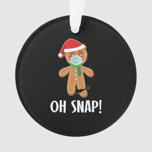 Oh snap | cadeau voor kerstmanmaskers ornament (voorkant)