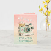 Oh Snap | Camera Birthday Kaart (Gele Bloem)