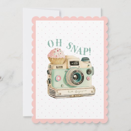 Oh Snap | Camera Birthday Kaart (Achterkant)