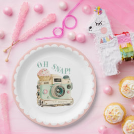 Oh Snap | Camera Birthday Papieren Bordje