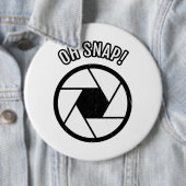 Oh Snap Camera Edition Gift for Cool Photography Ronde Button 6,0 Cm (In situ)