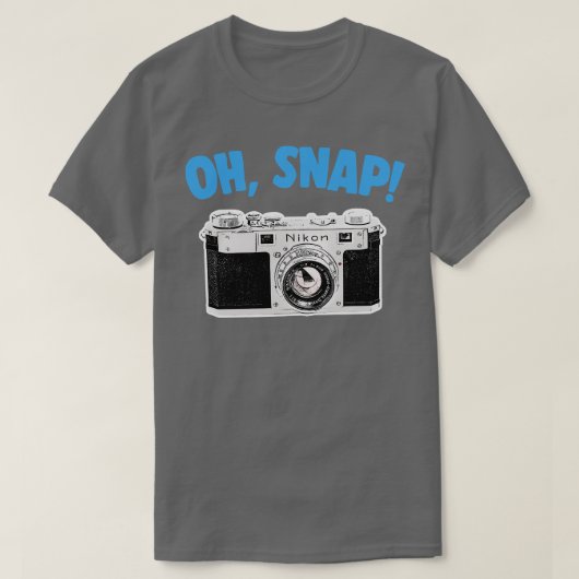 Oh Snap Camera Geek Gift Design T-shirt (Design voorkant)
