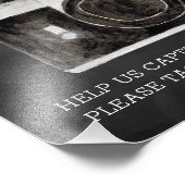 Oh Snap Camera Hashtag Weddenschap Foto Afdruk (Hoek)