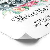 Oh Snap Camera Hashtag Weddenschap Poster (Hoek)