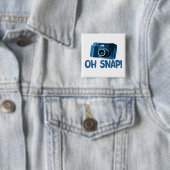 Oh Snap Camera Vierkante Button 5,1 Cm (In situ)