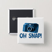 Oh Snap Camera Vierkante Button 5,1 Cm (Voorkant /achterkant)
