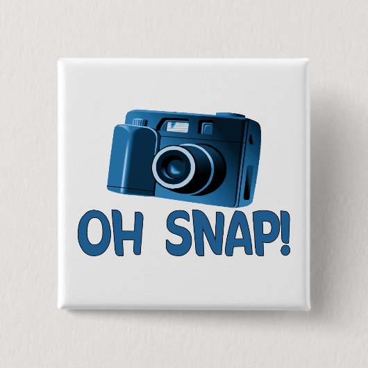 Oh Snap Camera Vierkante Button 5,1 Cm (Voorkant)
