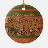 Oh Snap Cartoon Gingerbrood Keramisch Ornament (Voorkant)