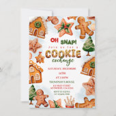Oh Snap Christmas Cookie Exchange Gingerbread Kaart (Voorkant)