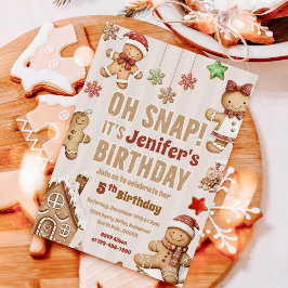 Oh Snap Christmas Cookie Gingerbread Birthday Kaart