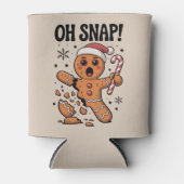 Oh Snap! Christmas Gingerbread Cookie Santa Hat Blikjeskoeler (Voorkant)