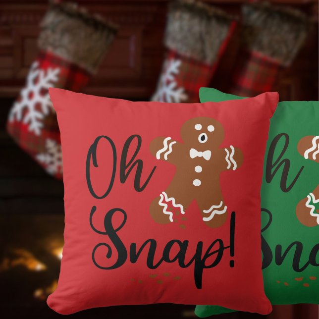 Oh snap Christmas Pillow Kussen (Creator heeft geüpload)