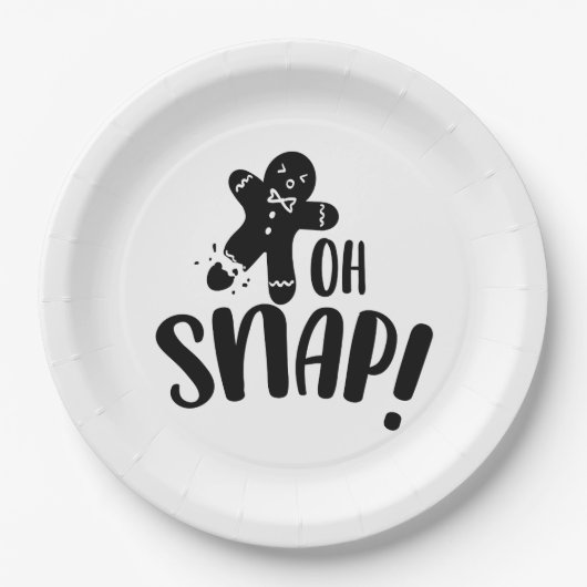 Oh Snap Cookie Xmas Papieren Bordje (Voorkant)