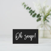 Oh Snap | Fotograaf Visitekaartje (Staand voorkant)
