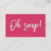 Oh Snap | Fotograaf Visitekaartje (Voorkant)