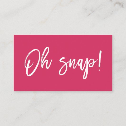 Oh Snap | Fotograaf Visitekaartje (Voorkant)