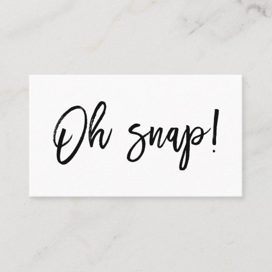 Oh Snap | Fotograaf Visitekaartje (Voorkant)