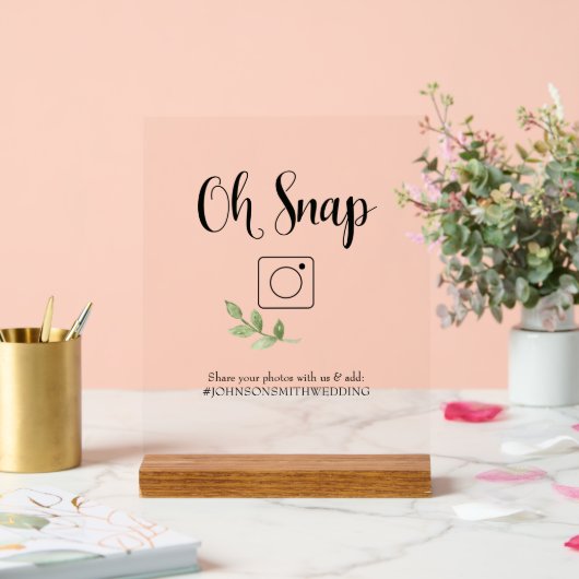 Oh Snap Fotohokje Bord (Huwelijk)