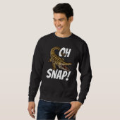 Oh Snap Funny Alligator Gator Crocodile Graphic Ki Trui (Voorkant volledig)