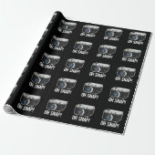 Oh Snap Funny Camera Pun Dark BG Cadeaupapier (Uitgerold)