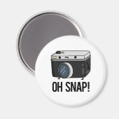 Oh Snap Funny Camera Pun Magneet (Voorkant / Achterkant)