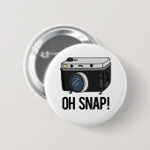 Oh Snap Funny Camera Pun Ronde Button 5,7 Cm (Voorkant /achterkant)