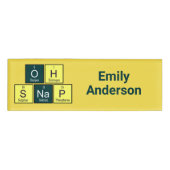 Oh Snap Funny Element Chemistry Teacher Chemist Naambadge (Voorkant)