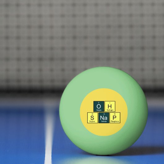 Oh Snap Funny Element Chemistry Teacher Chemist Pingpongbal (Net)