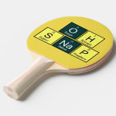 Oh Snap Funny Element Chemistry Teacher Chemist Tafeltennisbatje (Voorkant Gekanteld)