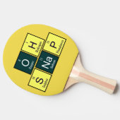 Oh Snap Funny Element Chemistry Teacher Chemist Tafeltennisbatje (Zijkant)