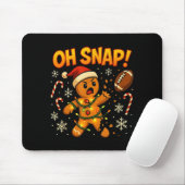 Oh Snap Funny Gingerbread Football Christmas Light Muismat (Met muis)