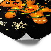 Oh Snap Funny Gingerbread Football Christmas Light Poster (Hoek)