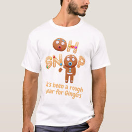 Oh Snap Funny Gingerbrood Man Kerstt-shirt T-shirt