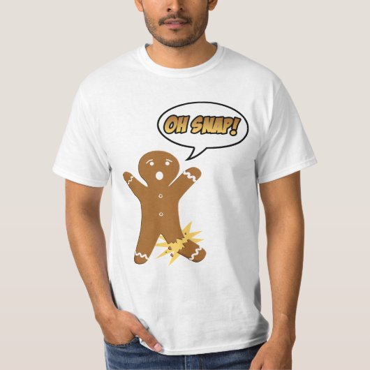 Oh Snap Funny Holiday Gingerbrood Man Shirt (Voorkant)